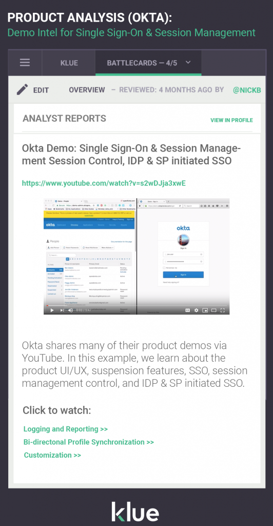 Product Analysis Okta - Demo Intel Template