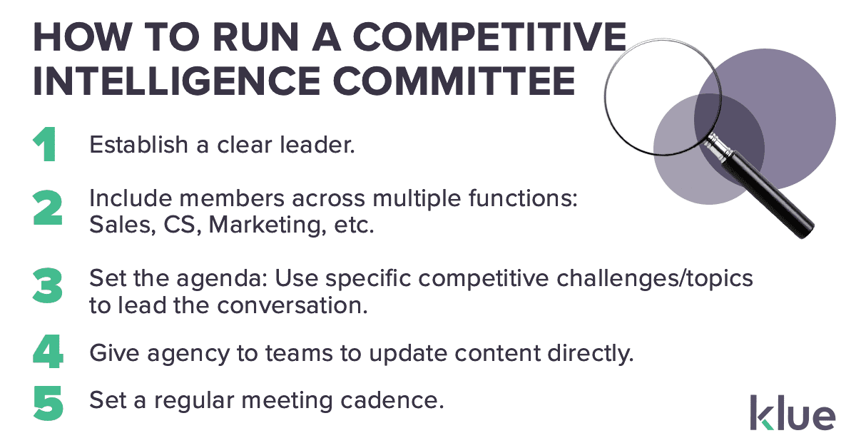 How to run a competitive intelligence committee