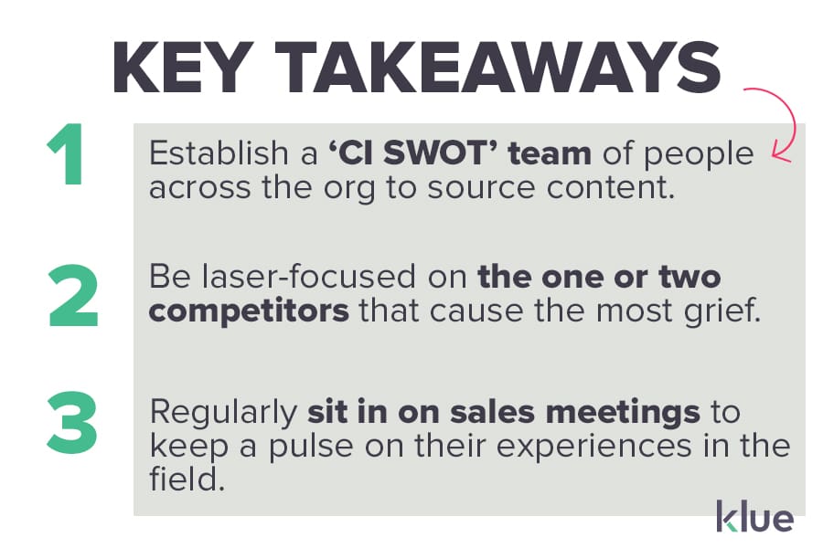 Key takeaways to get org-wide buy-in with competitive intelligence