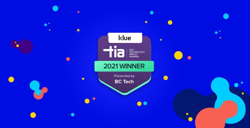 Klue Wins Tech Culture of the Year at 2021 BC Technology Impact Awards