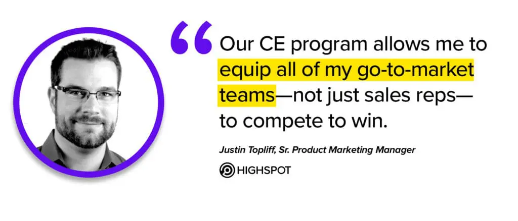 Justin Topliff on Competitive Enablement