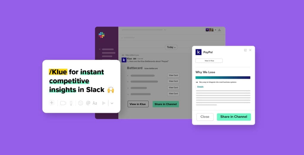 Klue Slack Integration New Feature: Competitor Quick Find
