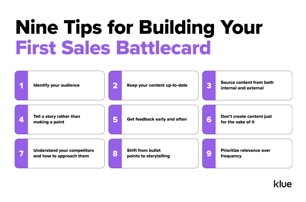 sales battlecard tips