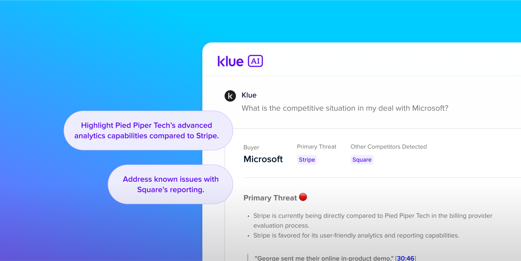 Deal-specific competitive insights sent straight to your inbox. Introducing Deal Tips.